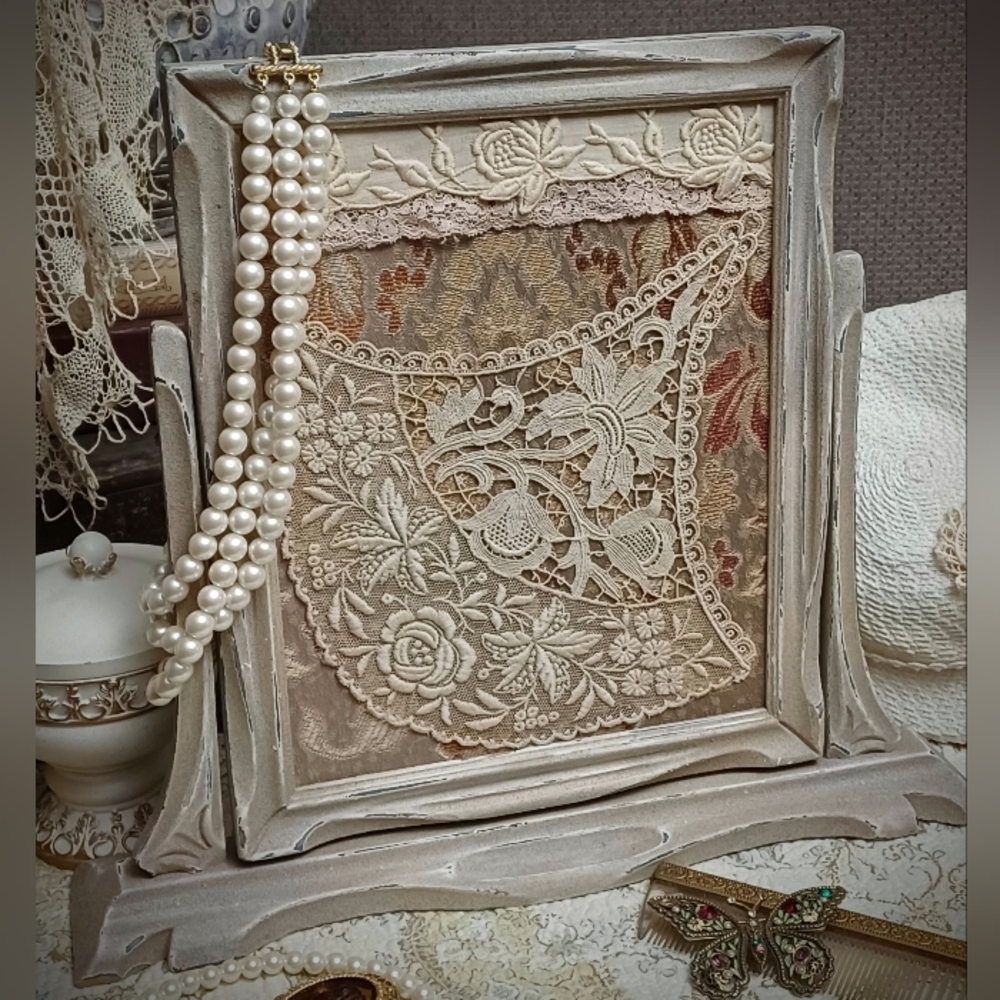 Vintage Wood Swing Standing Picture Frame Vintage Decor Shabby Chic Decor